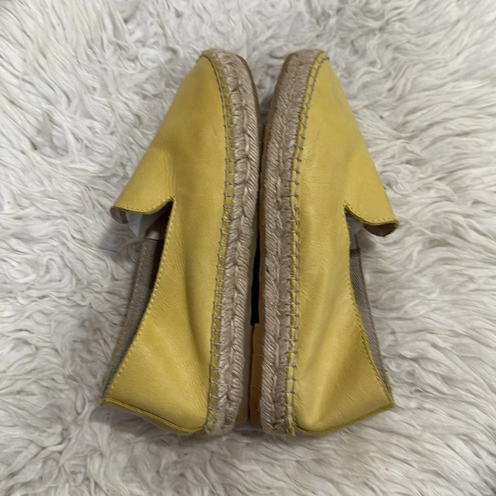 Free People Yellow Laurel Canyon Leather Espadrille Flats Size 36 EU 5.5-6‎ US